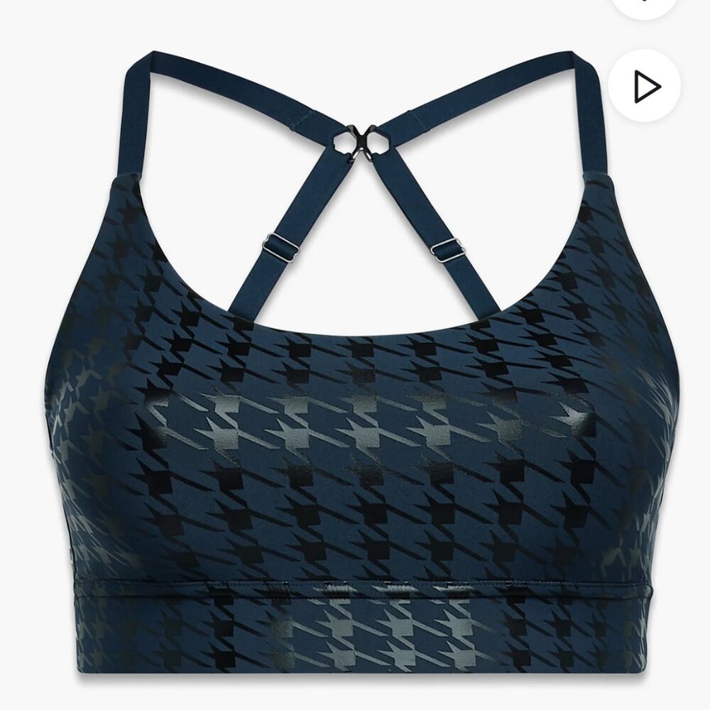 Savage X Fenty Blue and Black Sports Bra